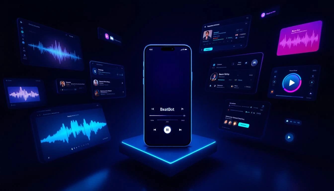 BeatBot mobile music studio app for AI-generated songs and instrumentals
