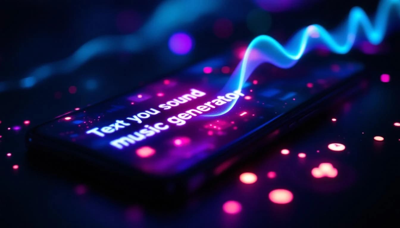 Text to music app interface for creating songs with AI